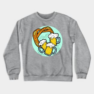 Beer and brezel for Oktoberfest friends team. Crewneck Sweatshirt